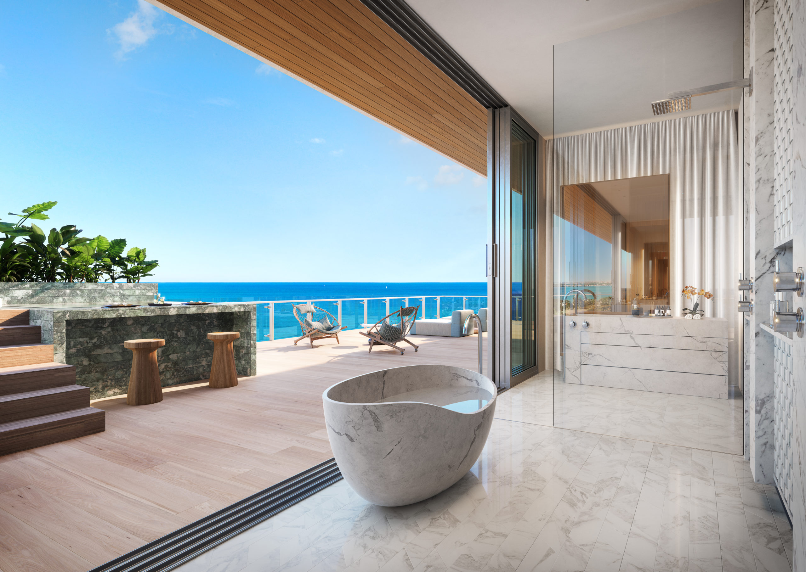 Rendering of the Penthouse at 57 ocean Miami Beach