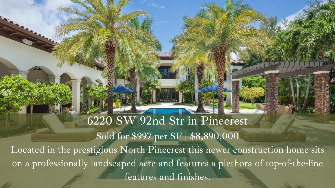 The 90-Day Pinecrest Luxury Real Estate Report Q3 2021 | Pinecrest Homes for Sale