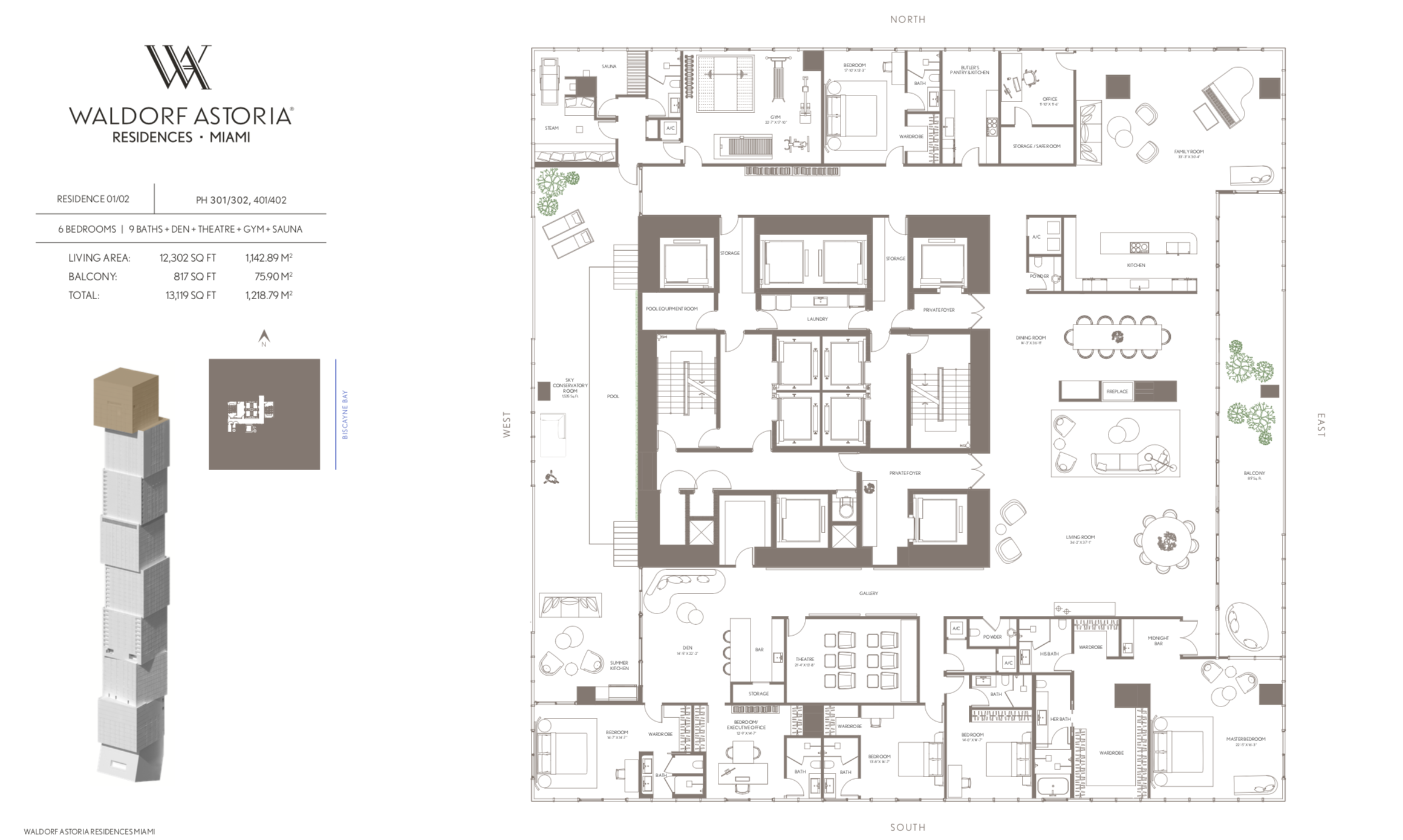 Looking for a Miami Penthouse? Check out these New Construction Penthouses! The Penthouses at the Waldorf Astoria Miami