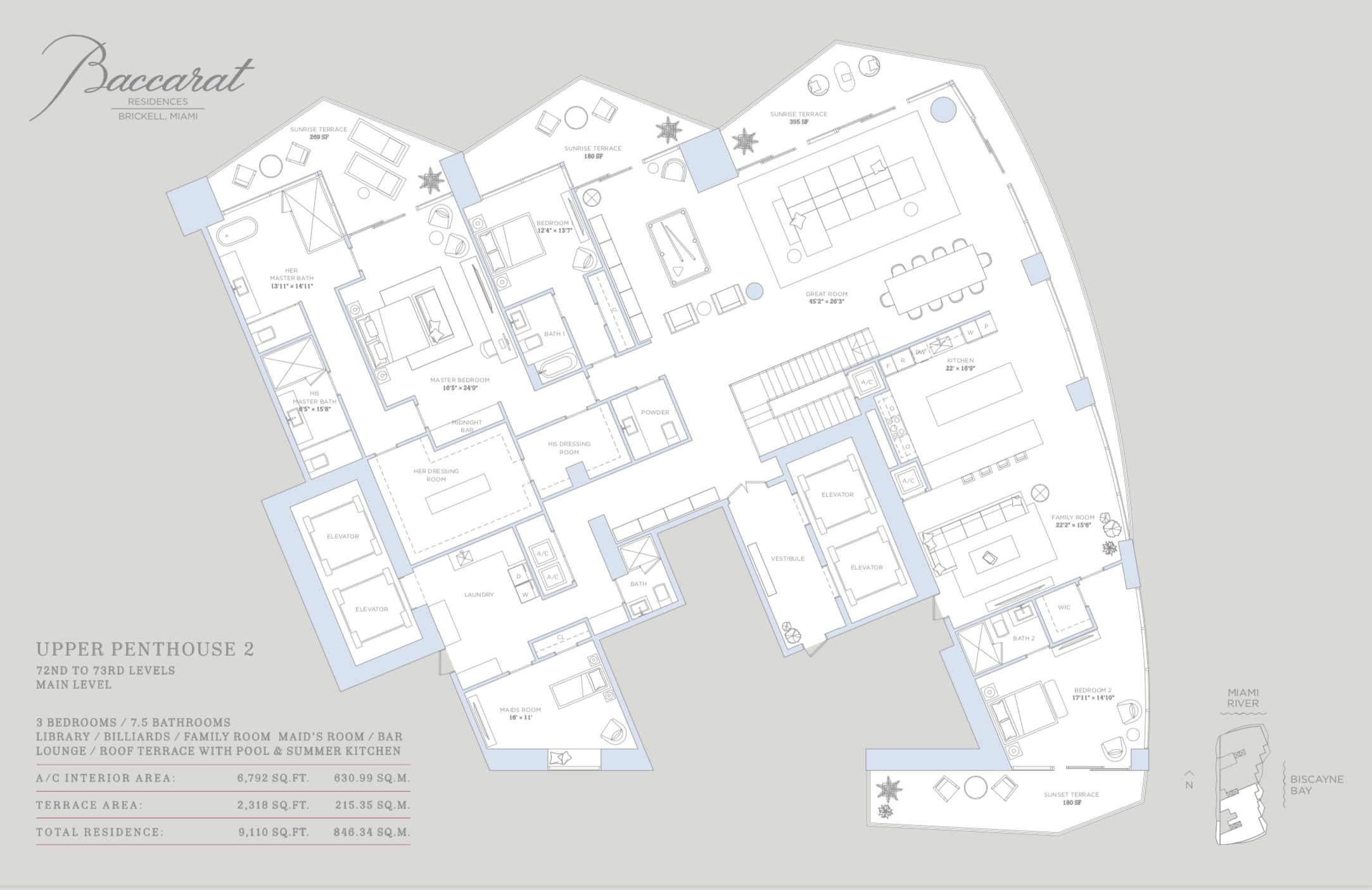 Looking for a Miami Penthouse? Check out these New Construction Penthouses! The Penthouses at Baccarat in Brickell