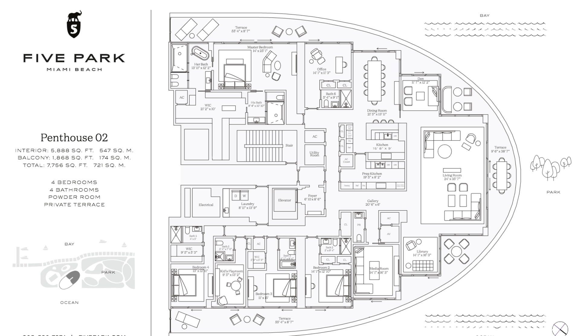 Looking for a Miami Penthouse? The New Construction Penthouses at Five park