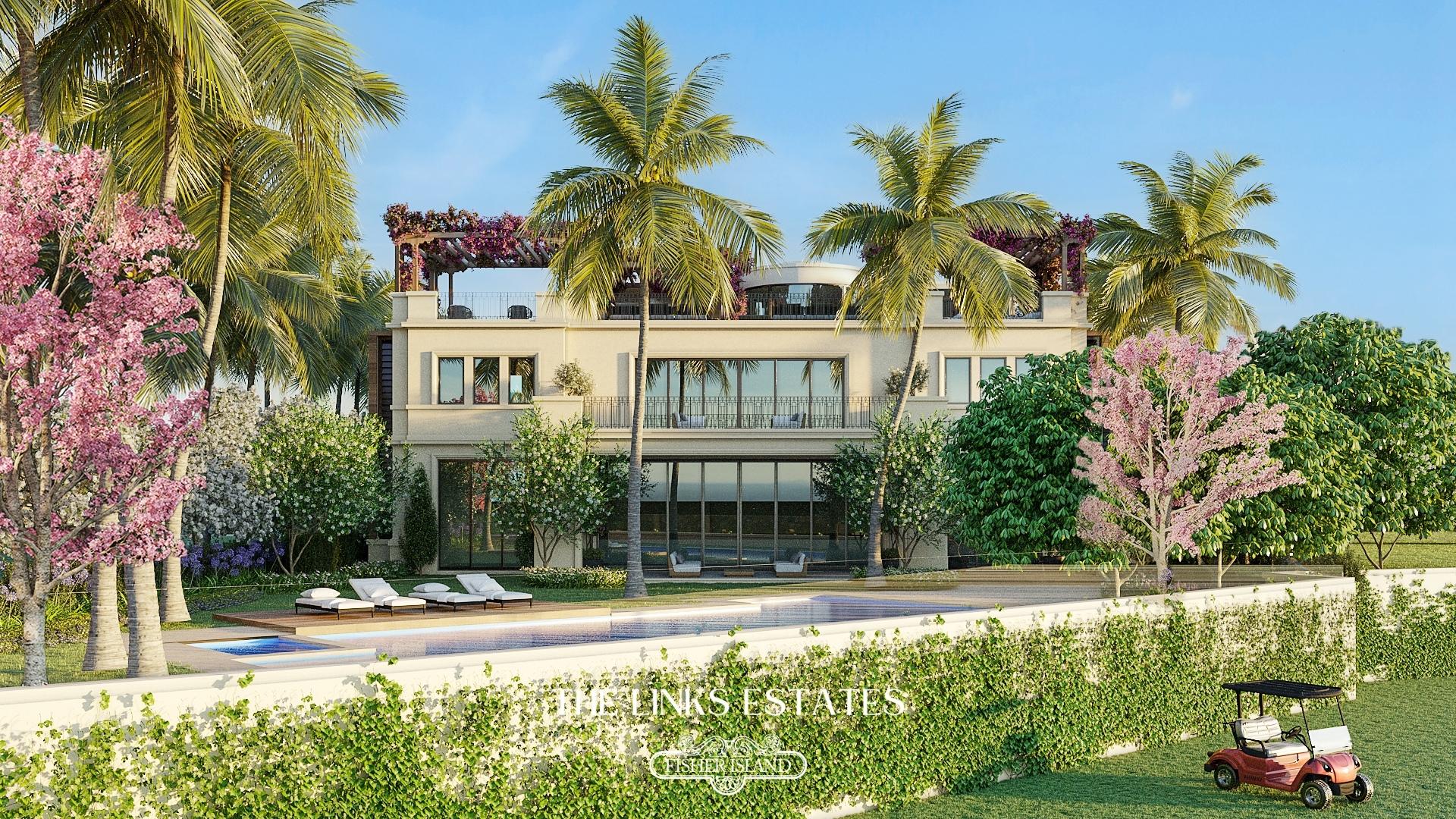 Links Estates Fisher Island. 12 Custom luxury Estate homes on Fisher Island