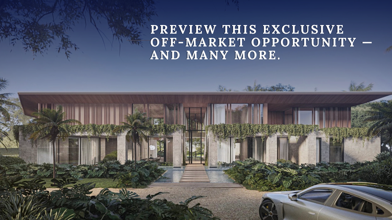 Miami luxury real estate team. We sell what is available on the market—and what isn't. Our ability to access and uncover off-market opportunities is where we create meaningful value for our clients.