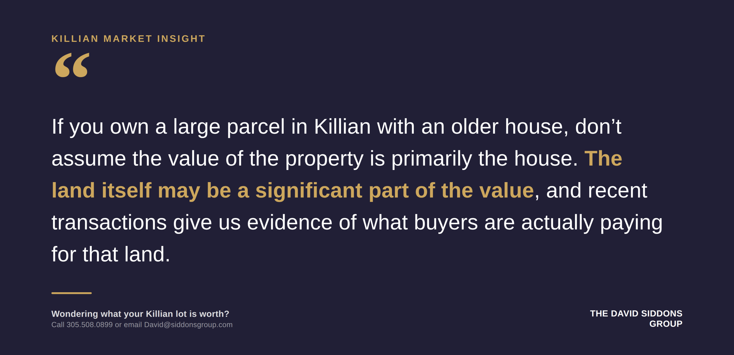 Kendall Land Values Kendall Land Values