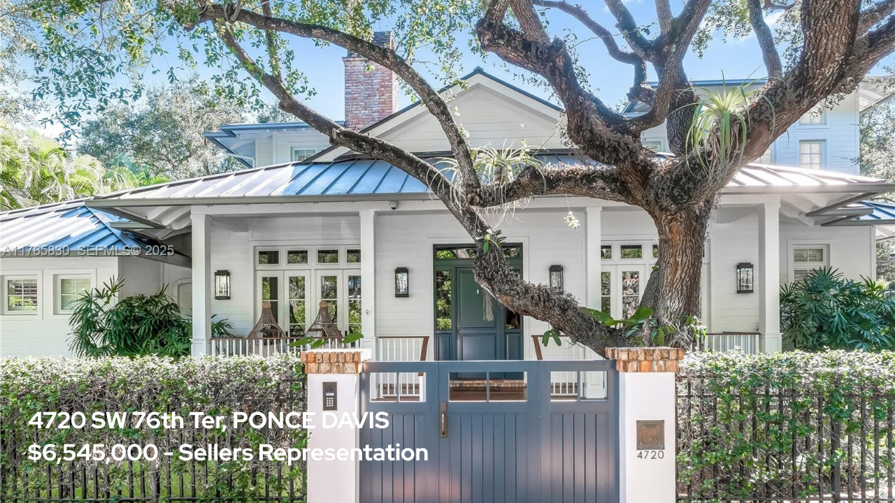 Recent Sales in Ponce Davis by David Siddons, Ponce Davis Real Estate agent