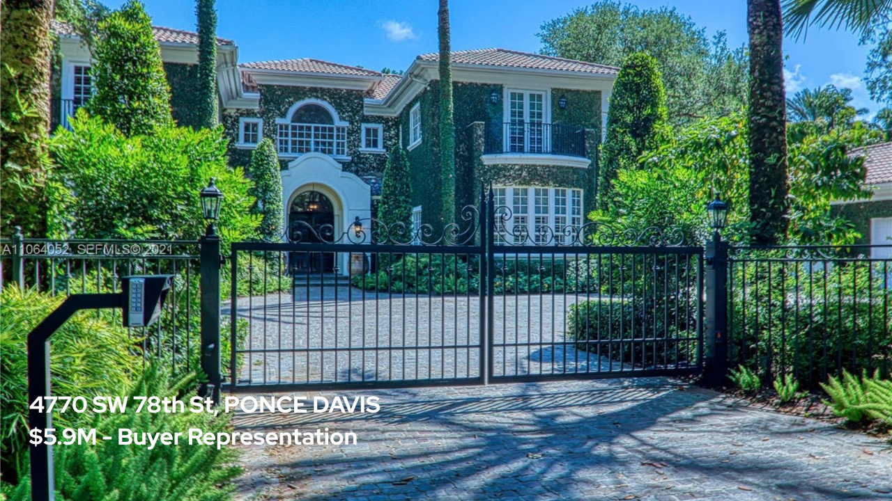 Recent Sales in Ponce Davis by David Siddons, Ponce Davis Real Estate agent